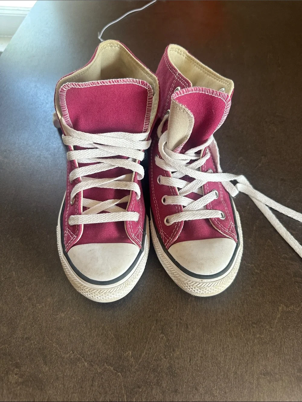 Converse Kids High-Top Sneakers in Wine with White